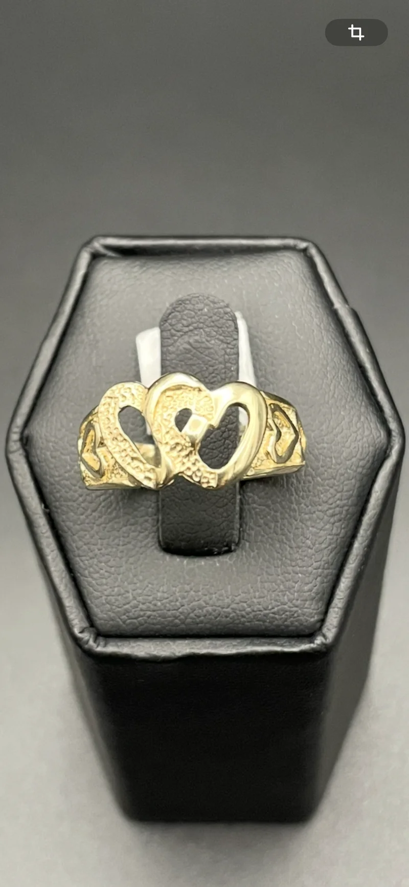 14k yellow gold cast ring without stones